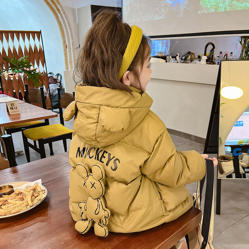 女宝宝冬装棉衣洋气2023新款女童装服网红儿童外套冬季加厚i