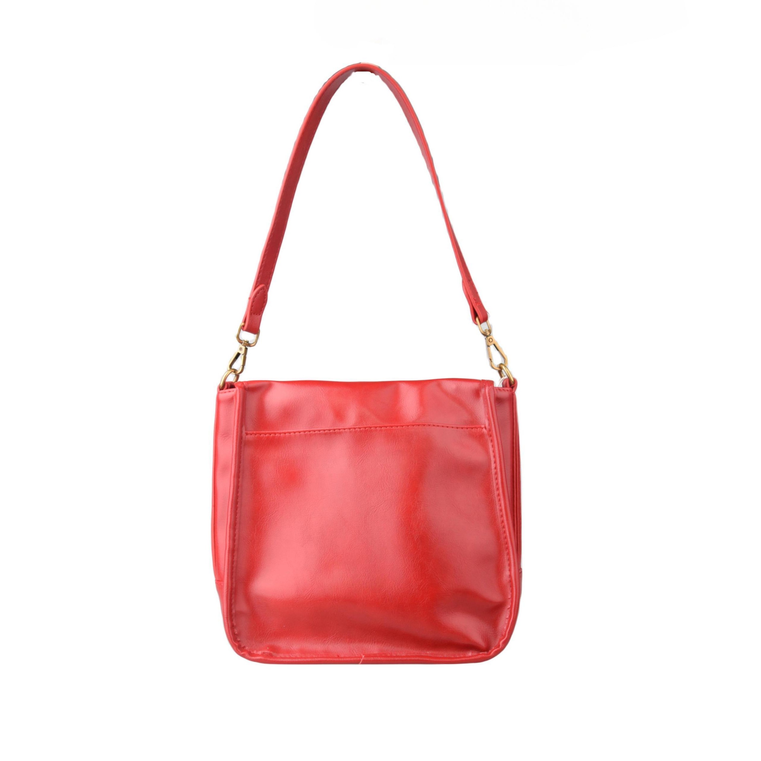 130 简约纯色红色腋下单肩斜跨包 K2-3