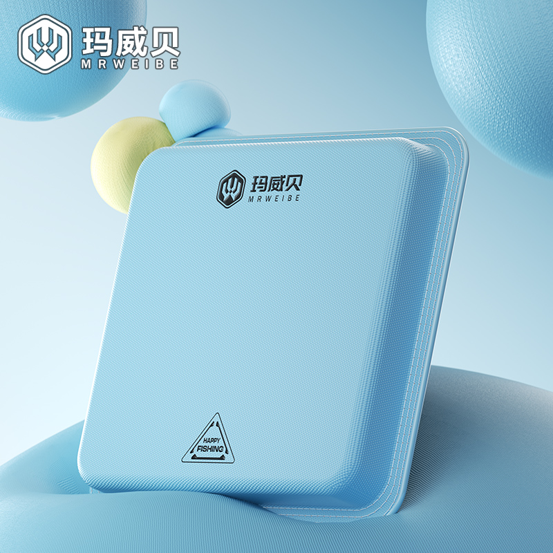 钓箱坐垫PU纳帕高弹加厚皮质防水魔术贴记忆棉钓鱼箱座垫钓箱专用