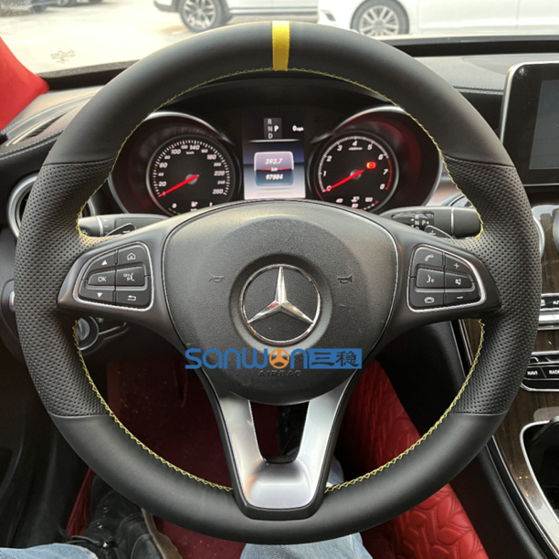 奔驰系列-专车专用手缝方向盘套抗菌纳帕材质