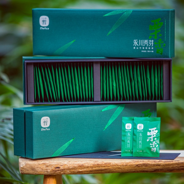 王一哲2025年永川秀芽明前栗香绿茶高端礼盒装一哲茶厂家直发126g