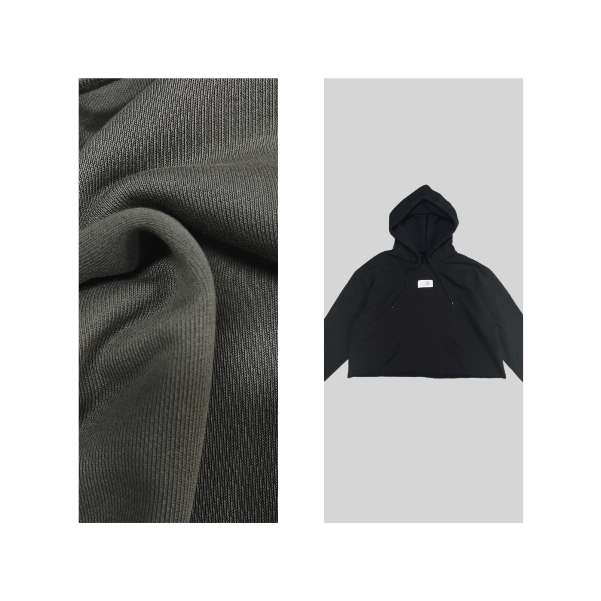 设计款数字春秋毛边圈棉连帽卫衣