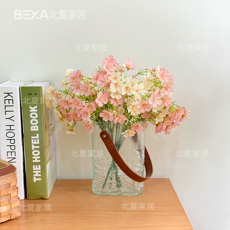 小梅花仿真花束假花绢花卧室餐桌摆花花艺摆设拍照摄影道具
