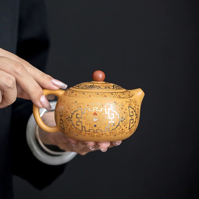 正宗黄段泥郭煌短嘴西施茶具F2