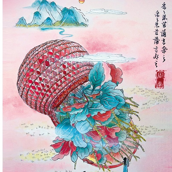 十七【拆盒】灵犀工作室收藏手绘A5大卡诗经绘卷收藏卡片 默认代拆