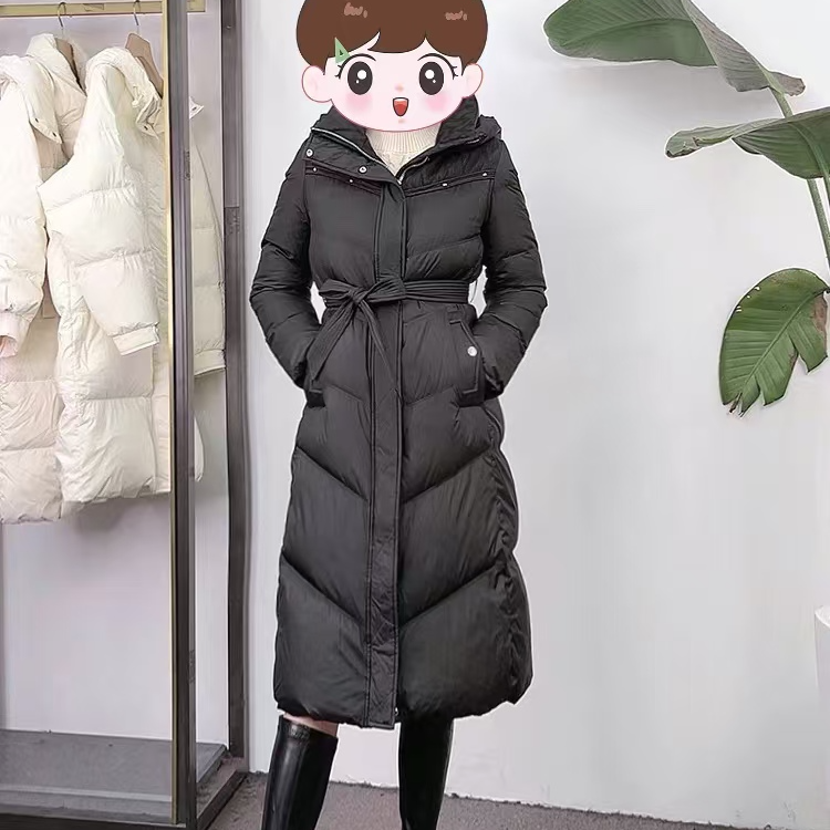 【在逃公主】2024长款收腰修身加厚保暖鹅绒服