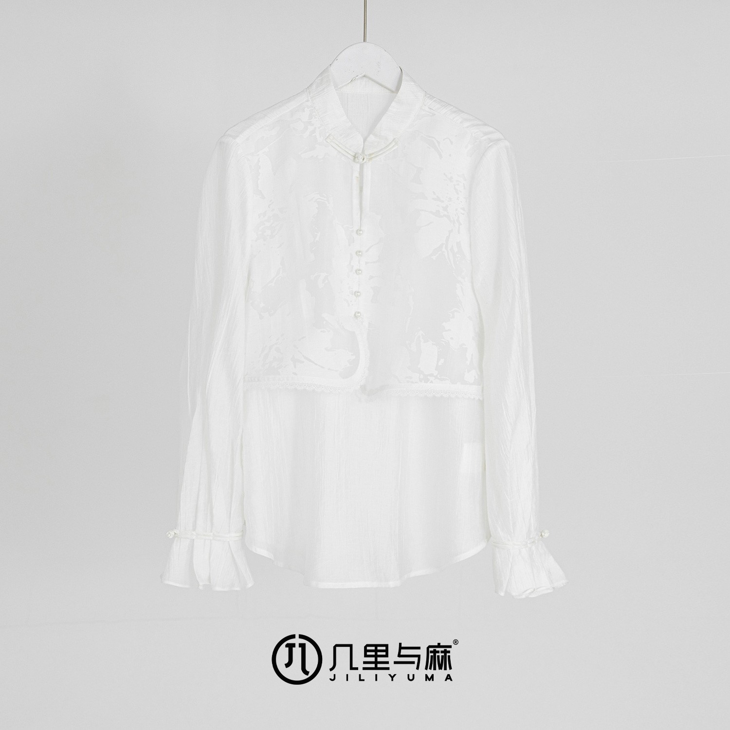 （几里与麻）气质设计师款春夏衬衫 衣长66 胸围106 1030684