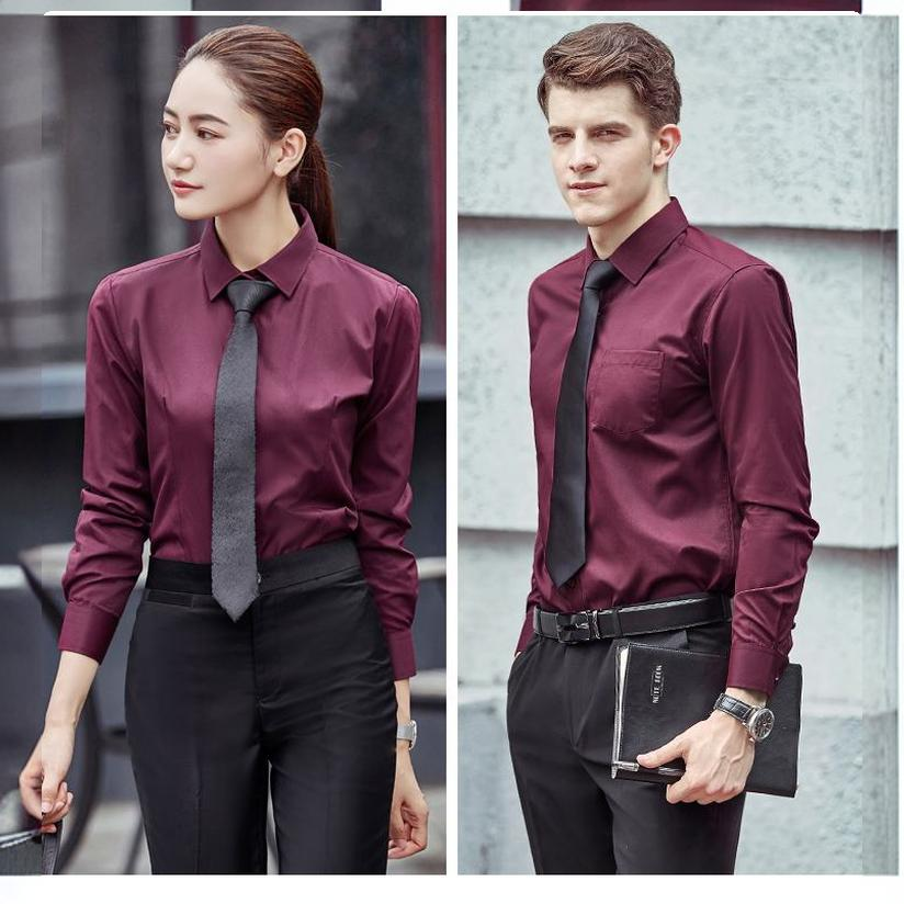 长袖男女竹炭纤维商务衬衣