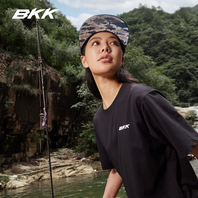 BKK新款短袖GT印花黑色T恤钓鱼服垂钓户外运动New休闲舒适