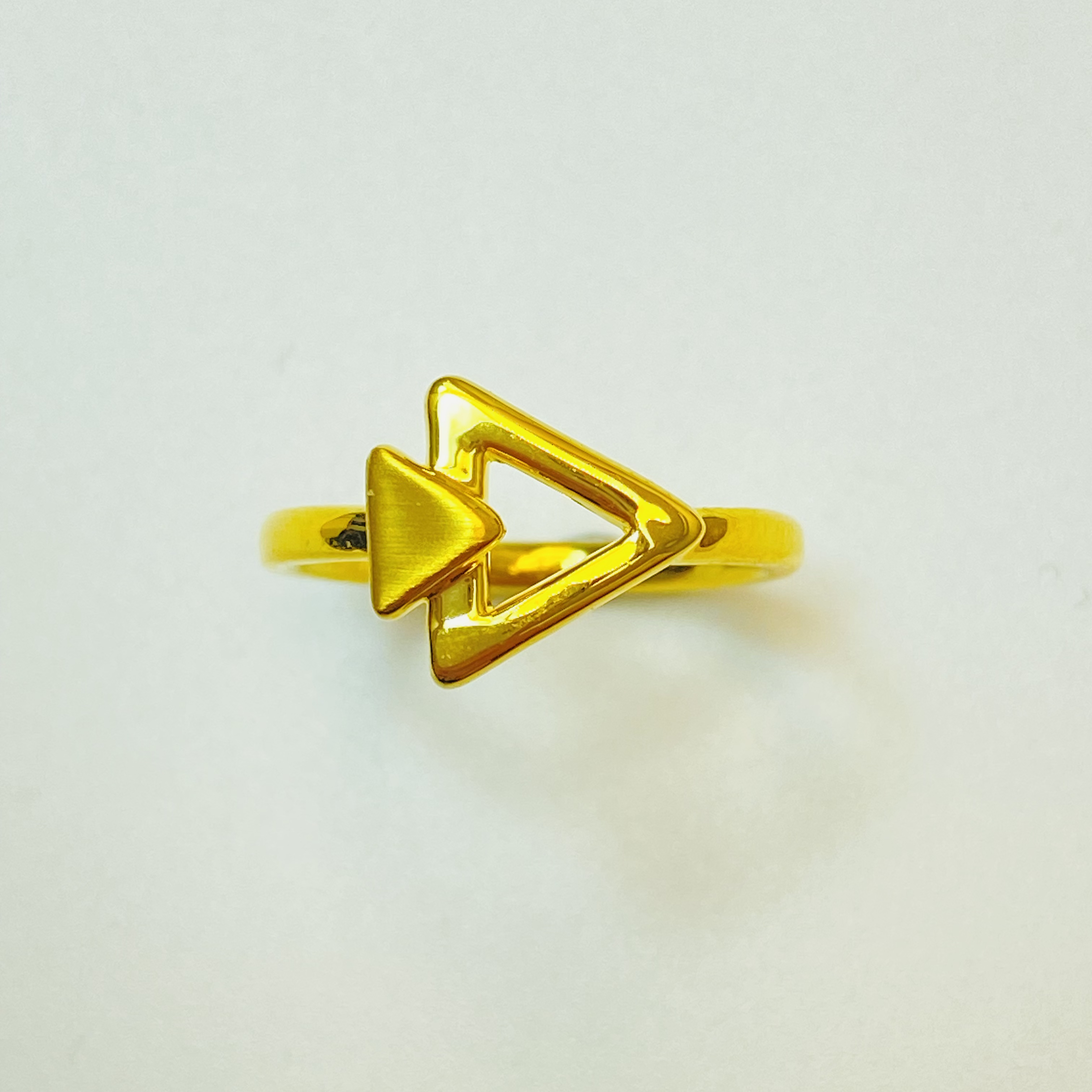 足金999 5D硬金 黄金几何小众图形【克重圈口多选】吊坠