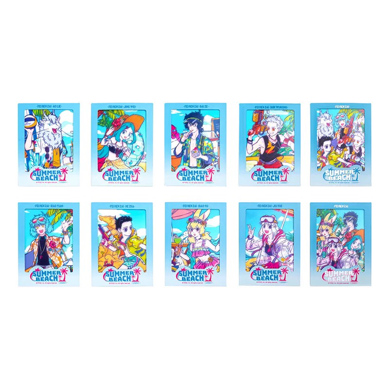 非人哉夏日沙滩角色收藏卡盲盒