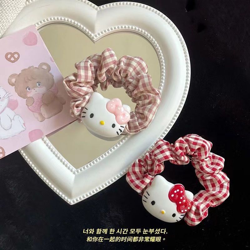 可爱发圈风少女头绳网红大猫头绳猫辣妹