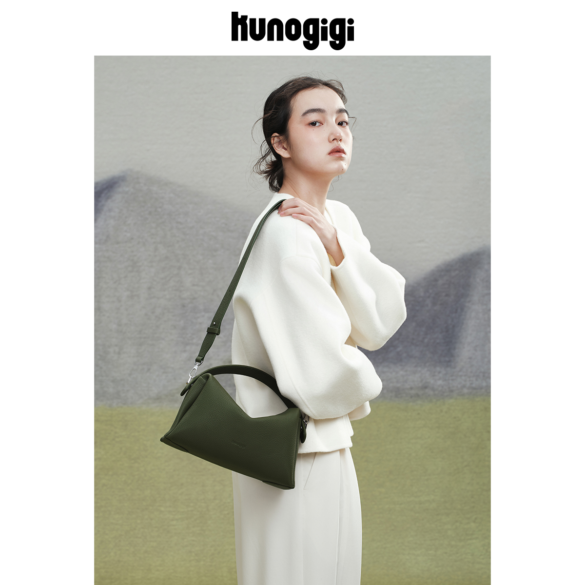 KUNOGIGI/古良吉吉烟盒枕头包中号小众设计包女斜挎包【达人】