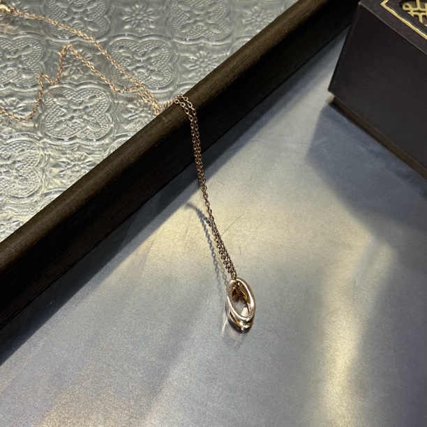 钛钢项链 蓝色大号H字母项链-66182