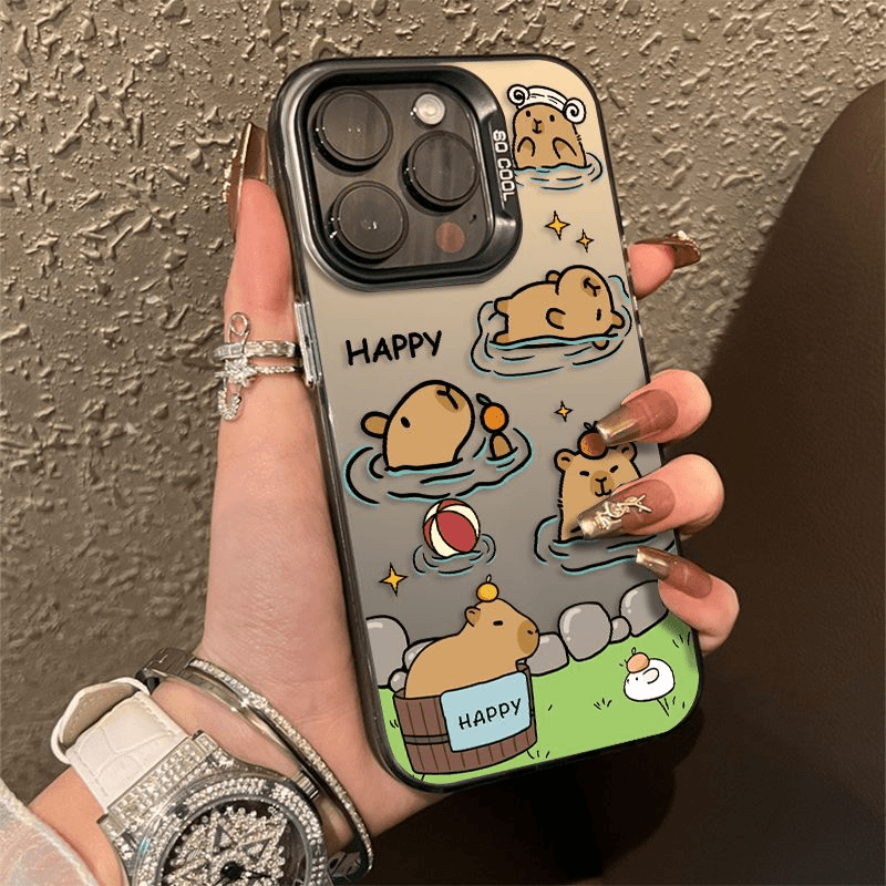 iphone15promax手机壳14plus苹果13大孔12pro水豚11创意xr_xs小众