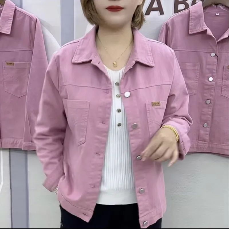 外套女2025新款春秋纯色休闲长袖韩版时尚百搭显瘦女装夹克上衣