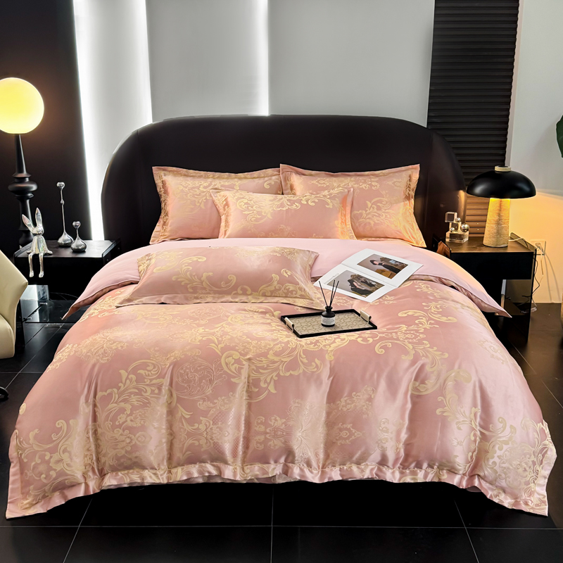 千蝶之恋-轻奢贡缎提花高档四件套简约丝滑亲肤透气凉感强-【H158】