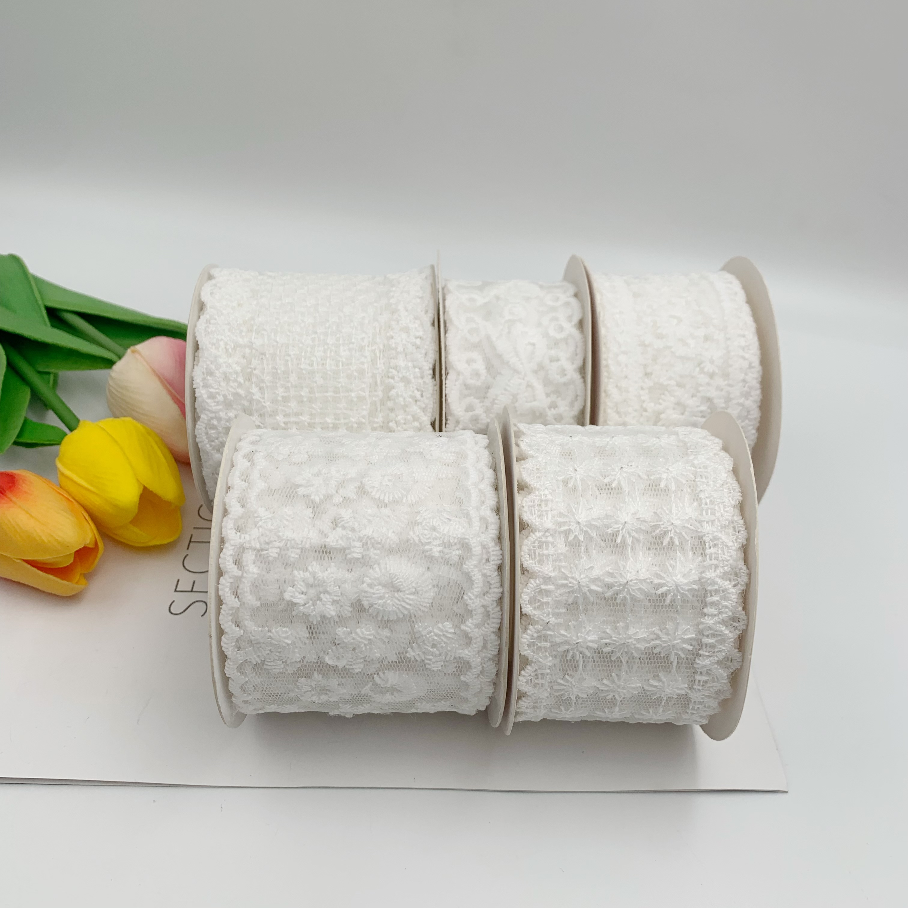 【小蚂蚁饰品】蕾丝刺绣镂空丝带复古花朵花束包装手工diy蝴蝶结