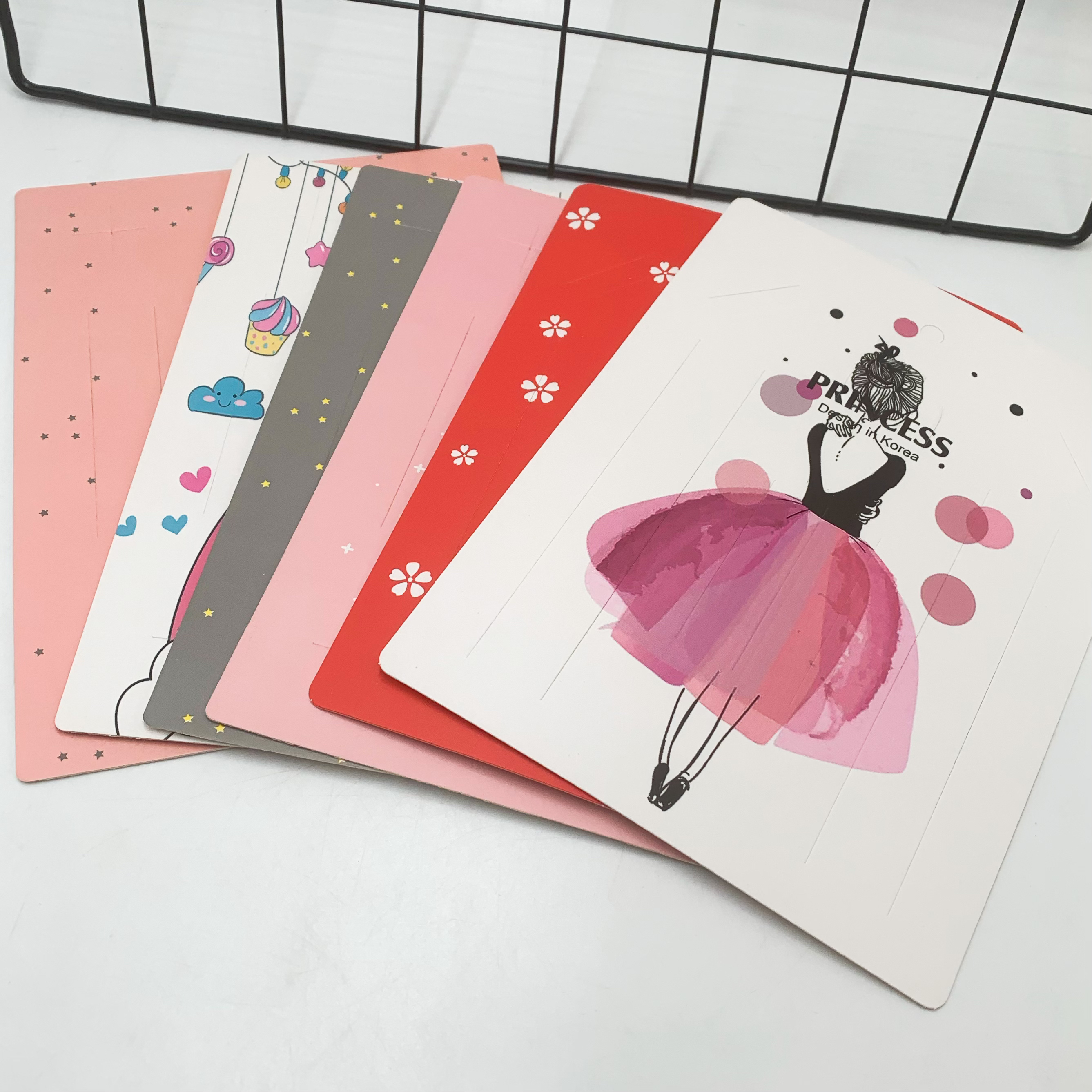 【小蚂蚁饰品】发饰大卡纸 纯手工发夹卡片印花图案