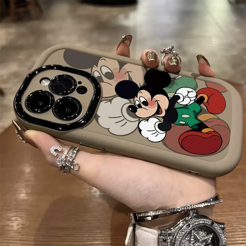 【苹果/华为/荣耀/OPPO/vivo/小米】散步米奇磨砂泡芙防摔手机壳