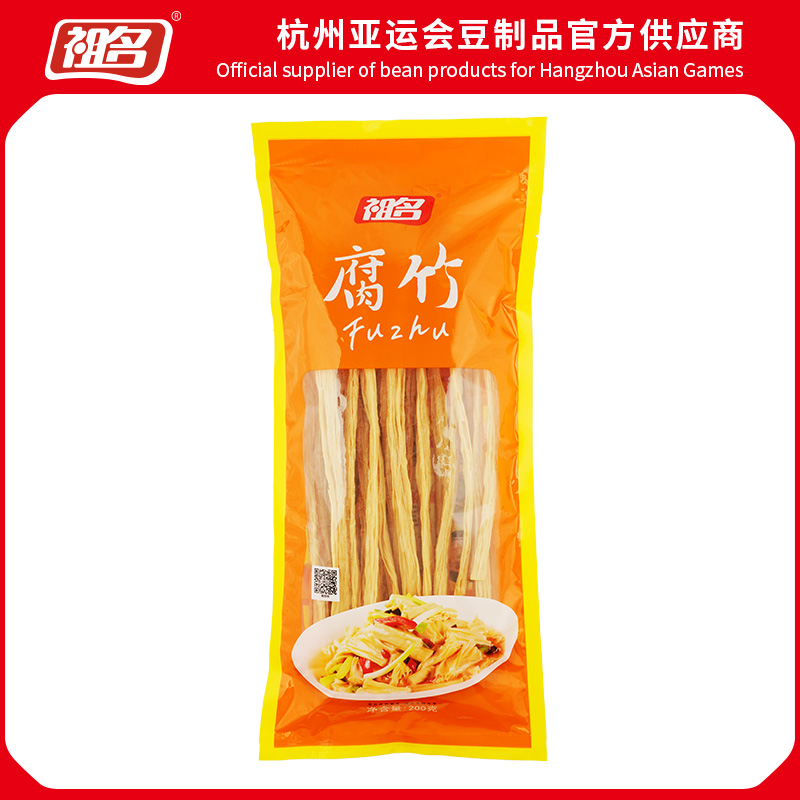 祖名干腐竹涮火锅食材卷油豆皮干货非即食200g