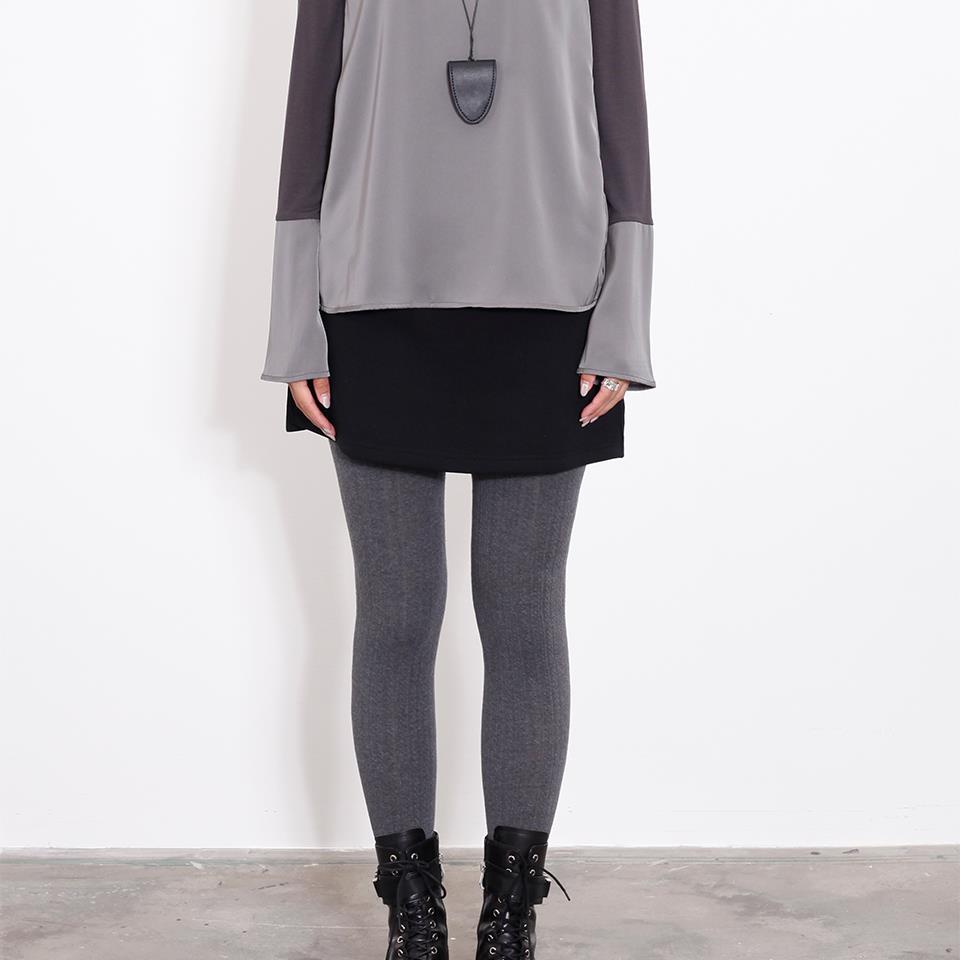 奕色【黑色挡片式裙裤】A字版厚款