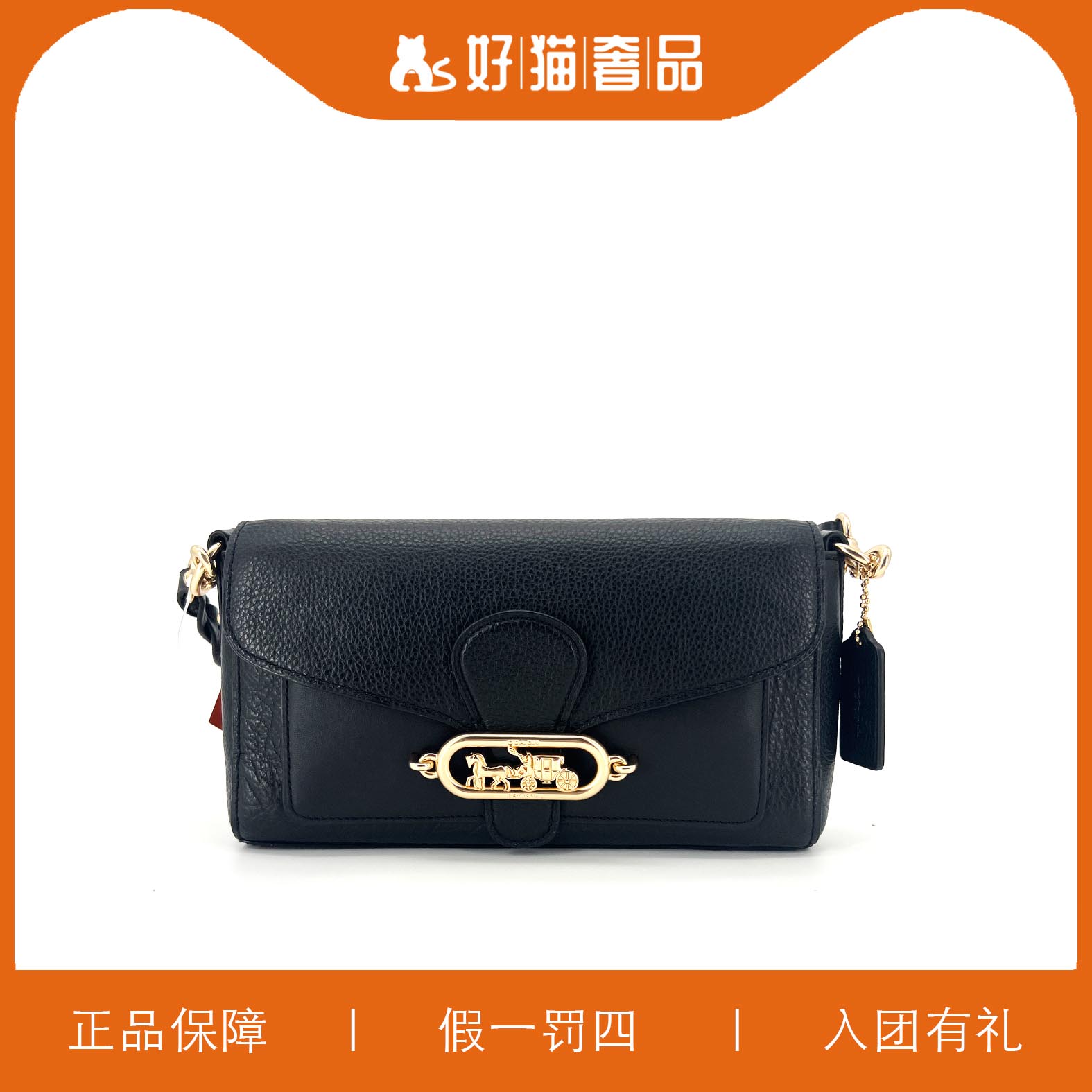 全新未使用 COACH/蔻驰 蔻驰黑色酒神包/A1216/26X14X7