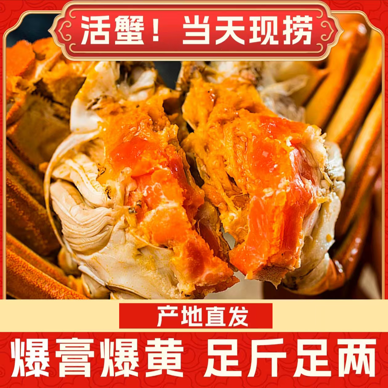 【现捞现发】大闸蟹公4-4.3两+母3.5-3.8两/5+5只新鲜捕捞冷链速发