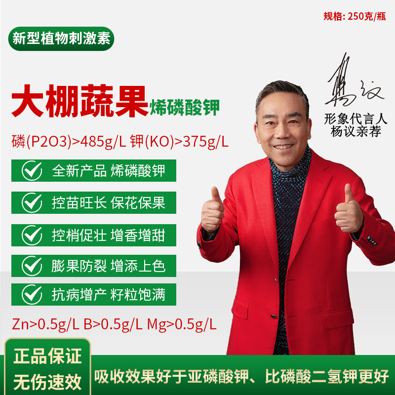 果树蔬菜膨果增甜控旺控梢抗病杀菌大棚蔬果专用肥烯磷酸钾肥料