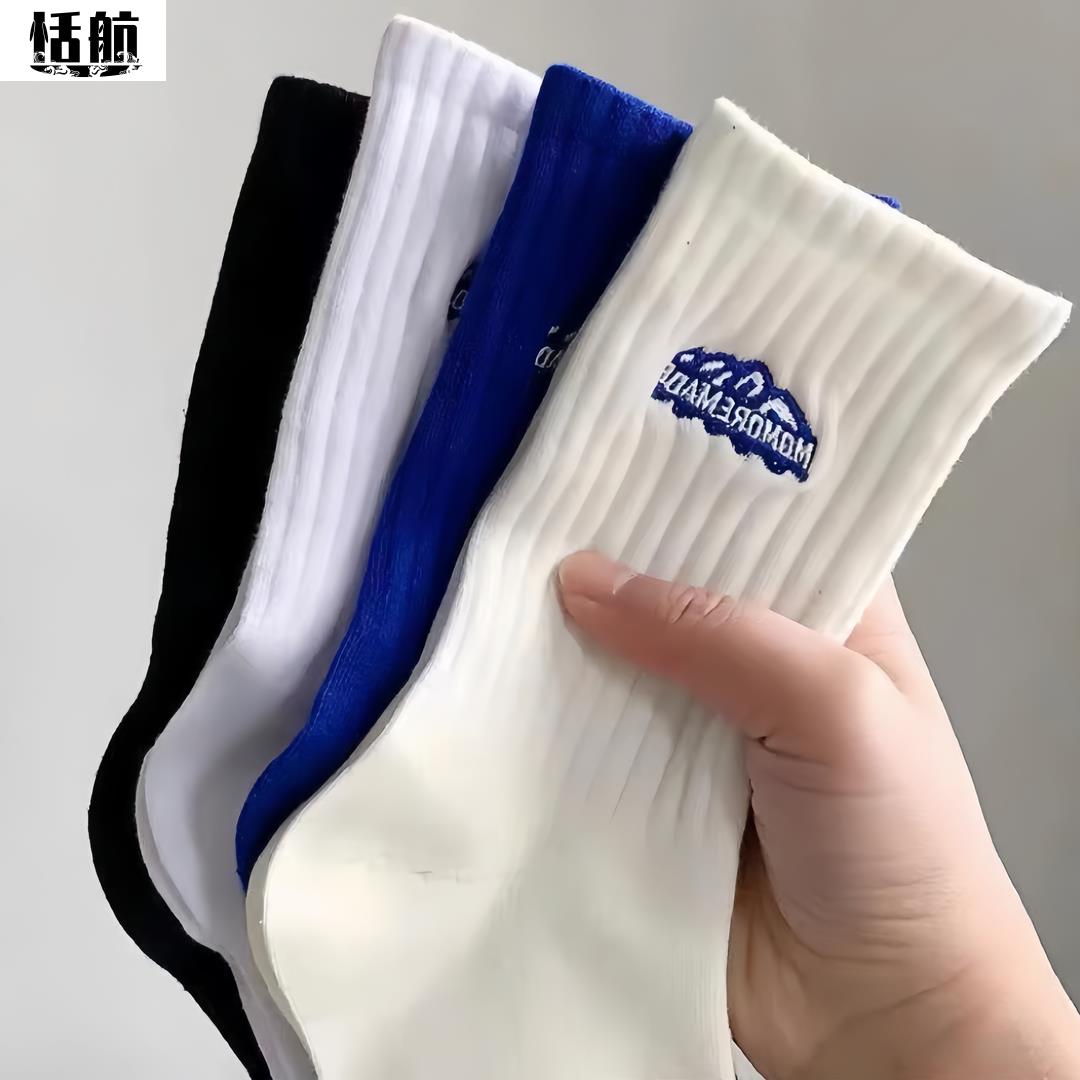 新人【2.9元5双】福利袜子男士中筒春秋款男生防臭袜冬天篮球运动袜