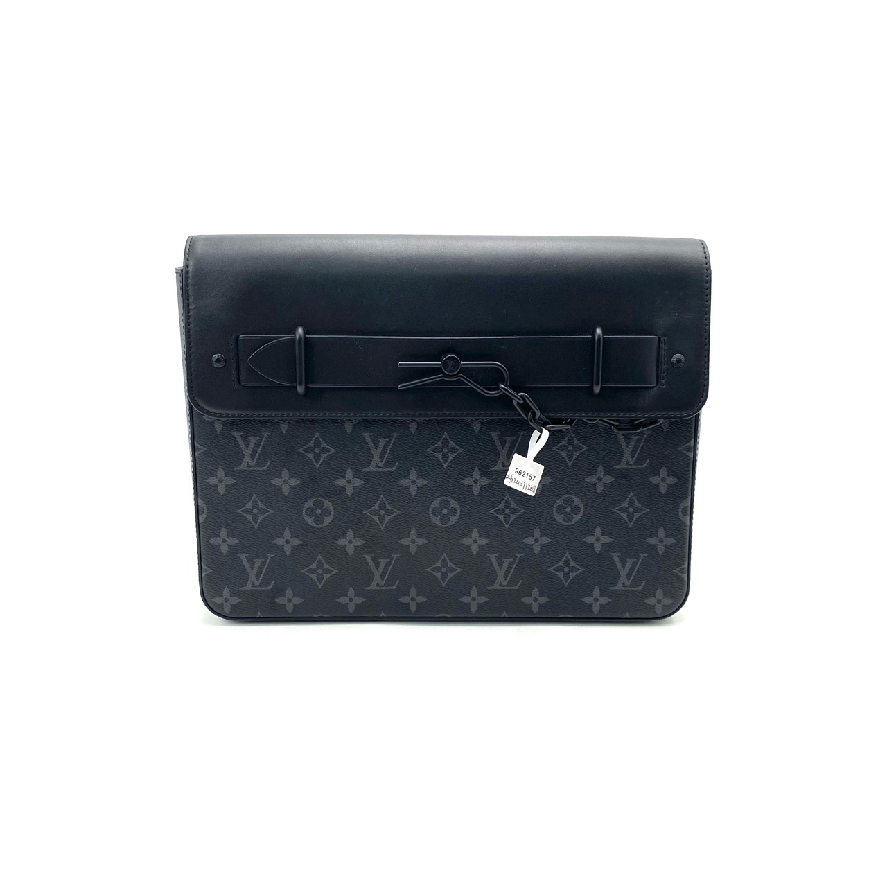 95新 LouisVuitton/路易威登 黑老花steamer手拿包 尺寸32/23 
