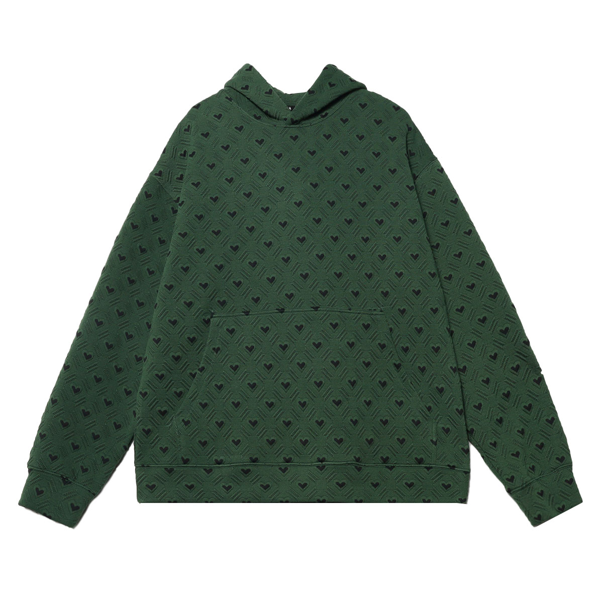 WY51新款简约时尚满印爱心卫衣外套休闲宽松潮流长袖上衣百搭