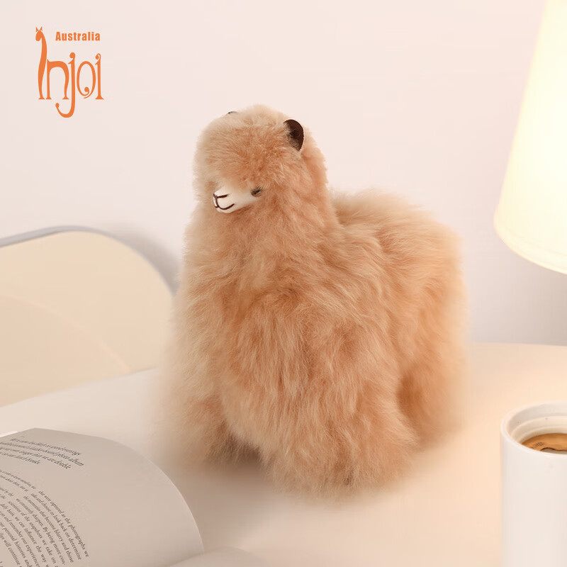 INJOI/英乔进口迷你站姿手工羊驼玩偶毛绒儿童玩具公仔生日女礼物