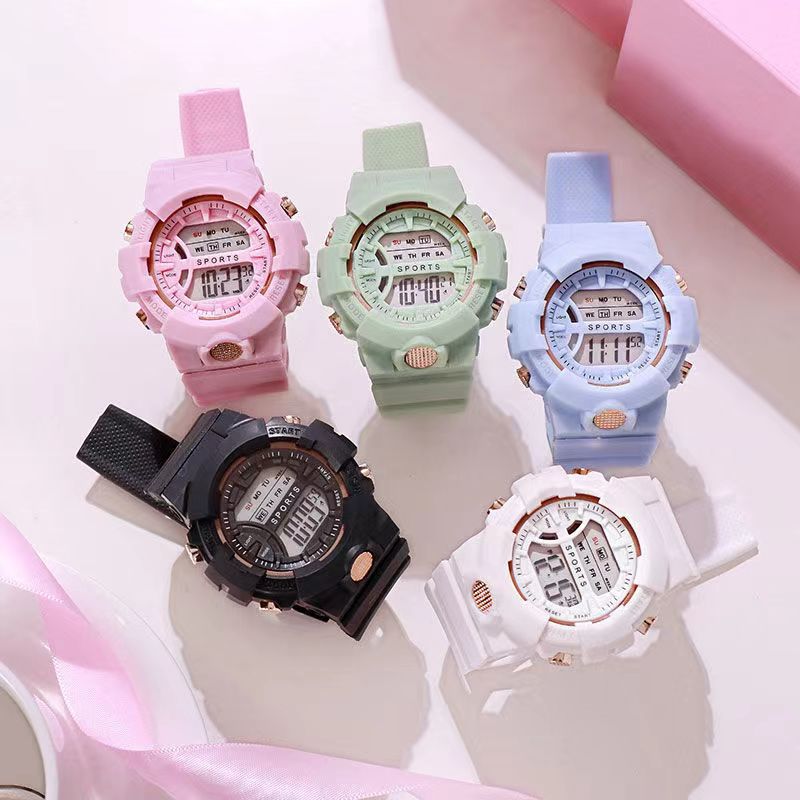 小清新独角兽手表小学初高中运动电子表居家日用