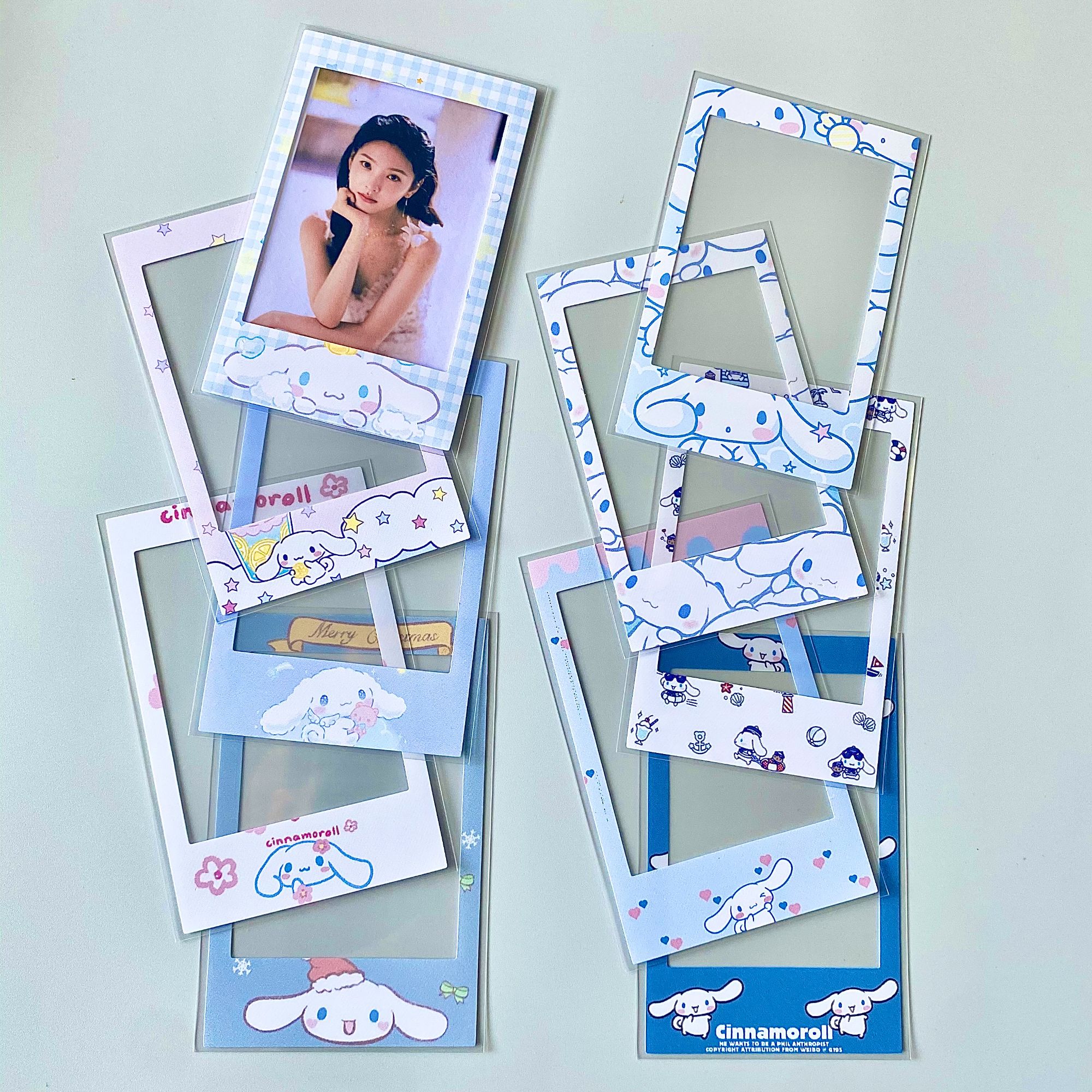 拍立得相纸花边卡膜3寸照片小卡保护套玉桂狗库洛米三丽鸥边框贴 