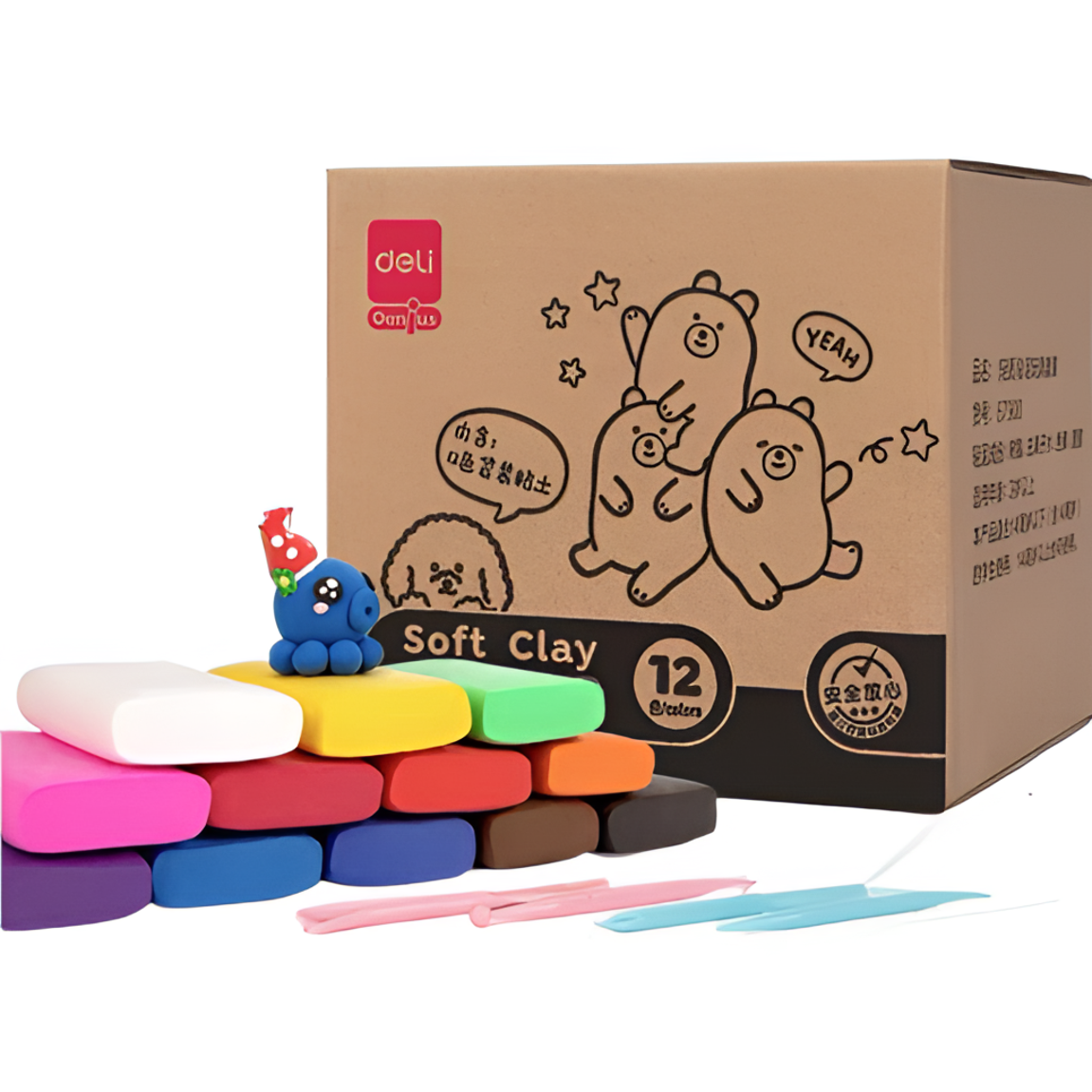 Deli/得力轻型黏土12色一箱