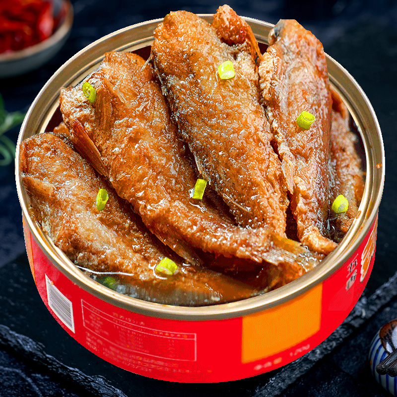 五香黄花鱼罐头 100g/罐 海鲜熟食鱼肉零食小吃休闲食品下饭菜