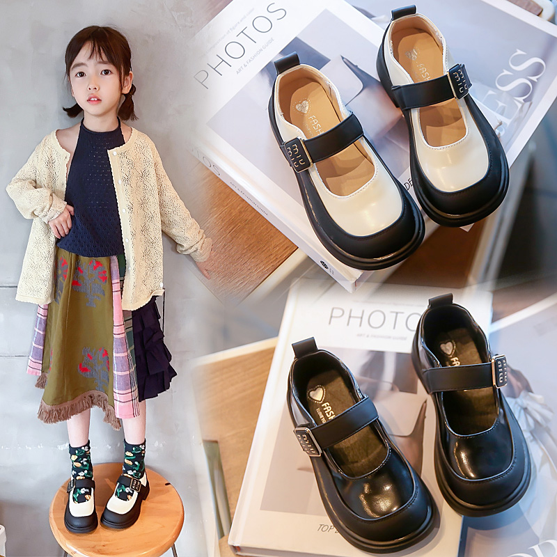 春季女童皮鞋秋季新款韩版鞋子儿童软底黑色童鞋小女孩春秋演出鞋
