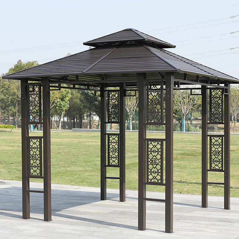户外凉亭庭院室外移动房子花园户外庭院乘凉休闲亭子镀锌顶福字亭