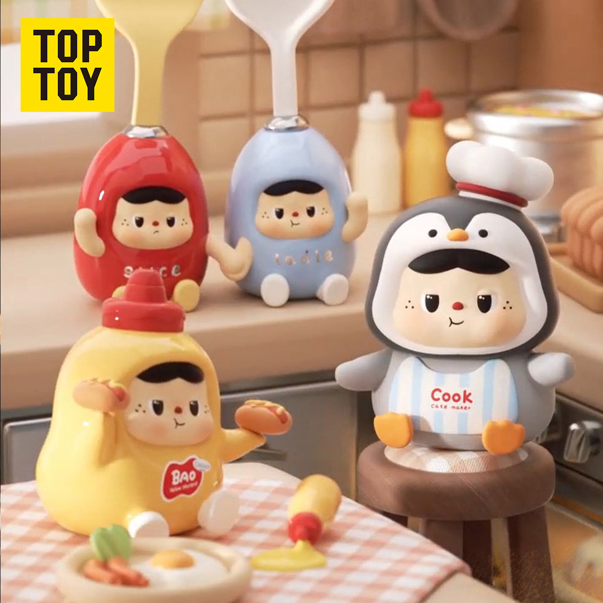 TOP TOY饱饱-吃饱饱的小厨房系列盲盒生日儿童玩具圣诞礼物