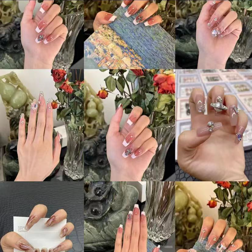 纯手工穿戴甲秋冬网红爆款手工穿戴甲可方便拆卸可重复使用