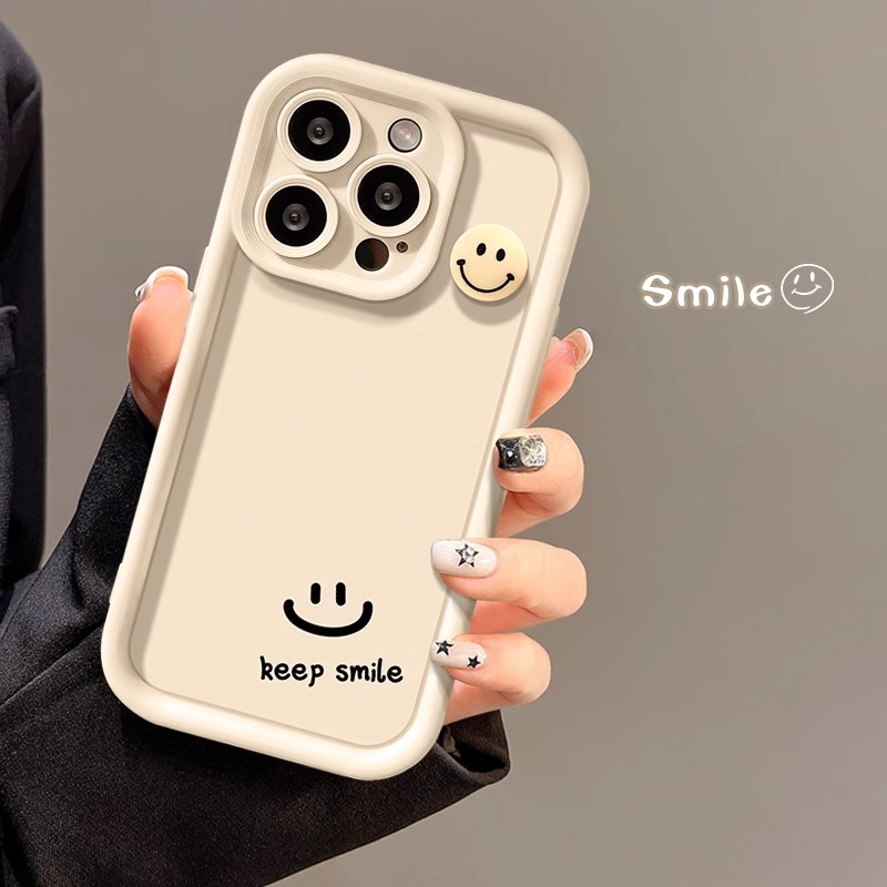 镜头全包防摔iphone14pro手机壳苹果15promax保护套13/12立体笑脸