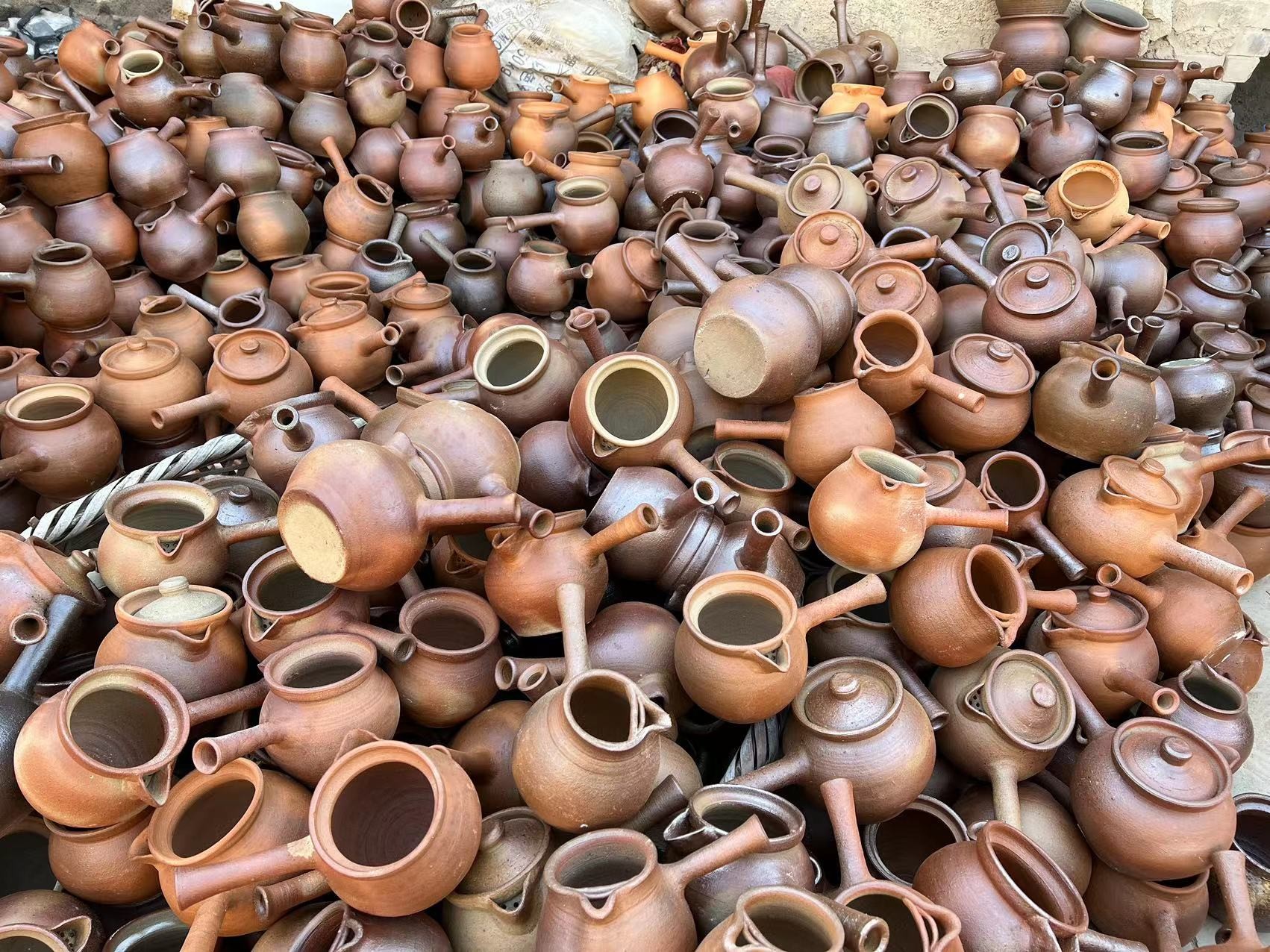 云南柴烧粗陶围炉煮茶茶具鲜花烤奶罐烤茶罐