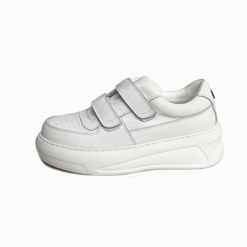 【潘文青补贴】休闲鞋厚底魔术贴小白鞋高跟乳-胶鞋垫女鞋JY815，跟6