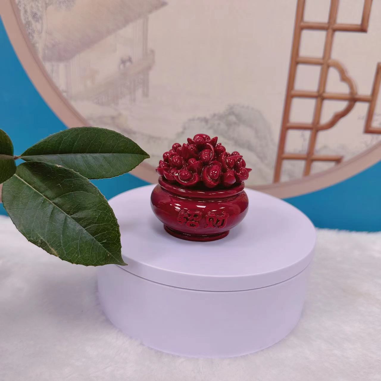 含辰砂工艺品459【蒂凡严选】聚宝盆摆件（多样性发货发一个）（ZF）