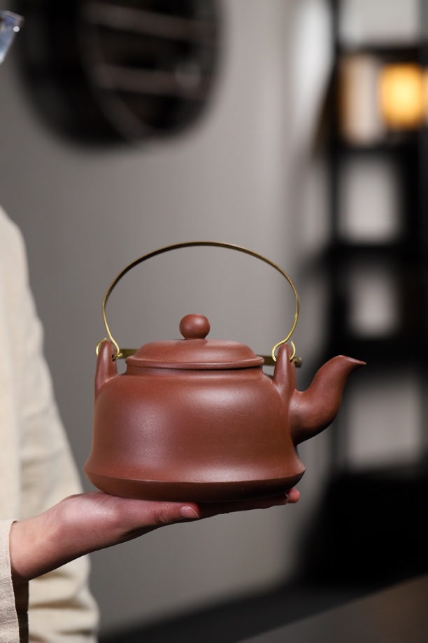 宜兴紫砂烧水壶原矿不炸裂可明火电陶炉 煮茶烧水800cc （精品）