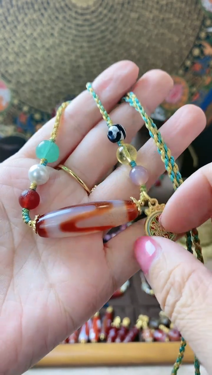 【闪购商品】玛瑙/玉髓项链未镶嵌牙牙