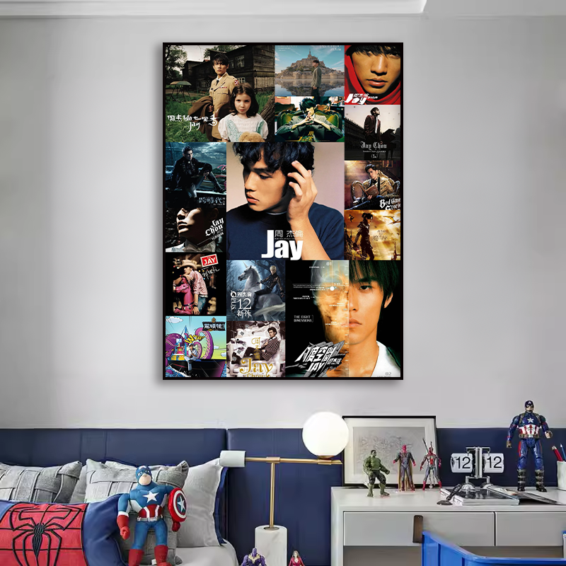 周杰伦JAY卧室装饰画电竞酒店高级挂画送朋友礼物