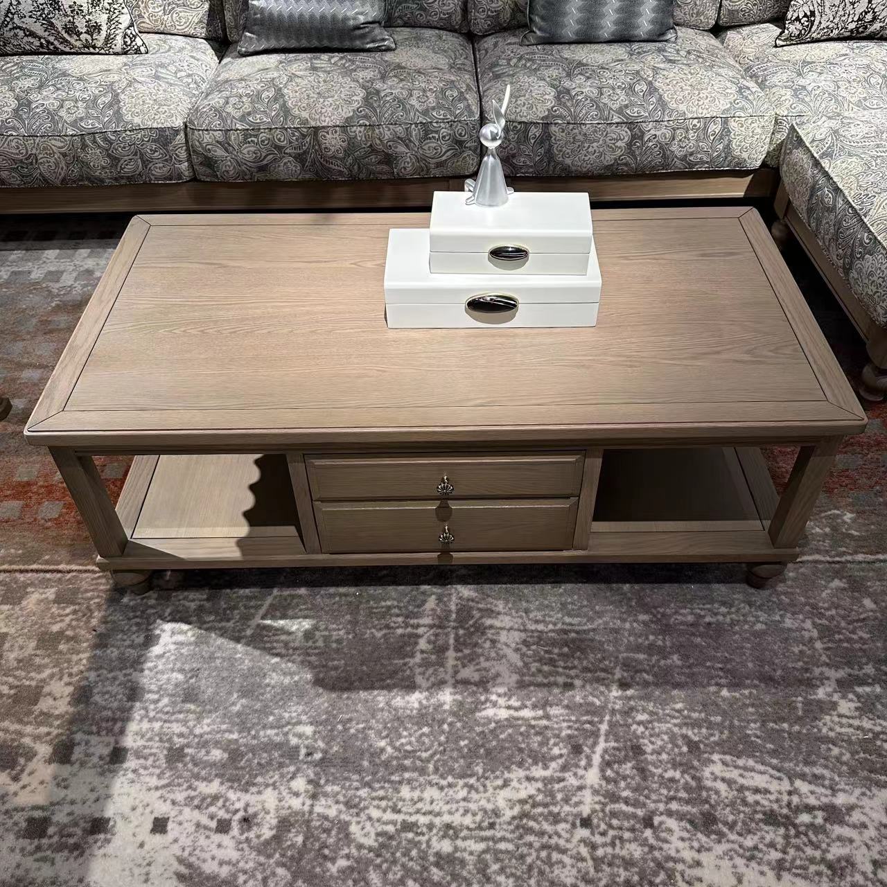 polocyte/保罗赛特美式实木茶几现代北美红橡木轻奢1200*650*460