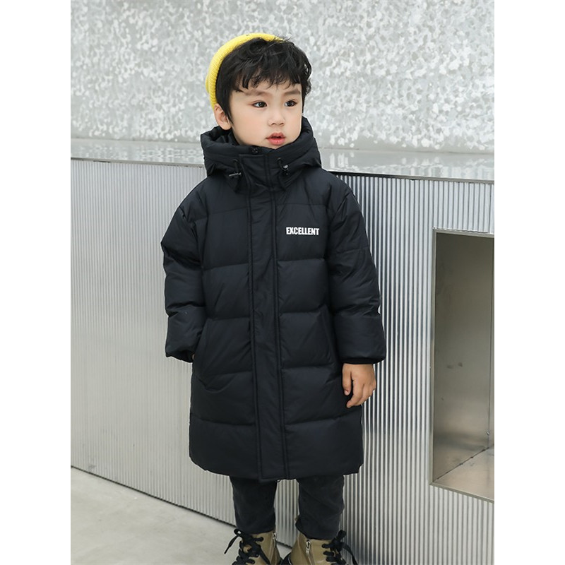 巴拉巴拉童年儿童羽绒服2023新款男童女童宝宝过膝加厚中长款洋气